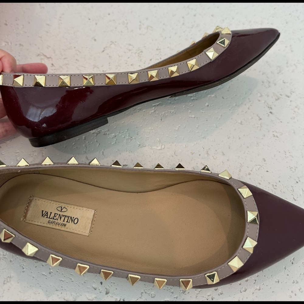 VALENTINO ROCKSTUD FLATS - Picture 7 of 15